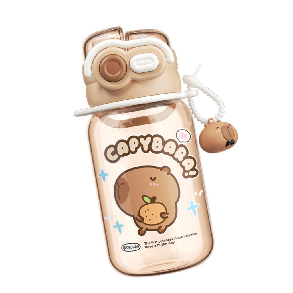 Очаровательная бутылка для воды в форме капибары, чашка для двойного питья для всех возрастов, идеально подходит для дома, офиса или активного отдыха