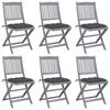 Day and Night - Day and Night Folding Garden Chairs 6 Units Cushions Solid Acacia Wood