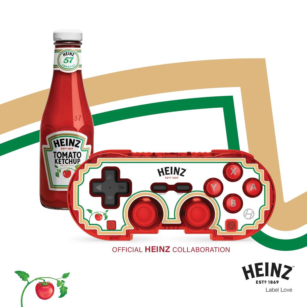 Hyperkin Pixel Art Heinz Bluetooth Wireless Game Controller Retro Style x Limited Design x Turbo Function Compatible with Nintendo Switch iOS (Label