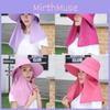 Summer Wide Brim Sun Hat For Women With Neck Coverage In Light Pink Cotton For Outdoor Work