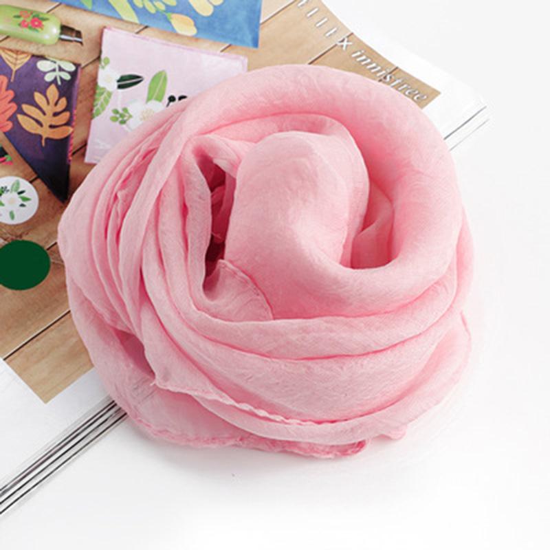 Square Color Solid Chiffon Korean Silk Scarf 70x70cm Summer Sunscreen Thin Transparent Gauze Neck Protection Womans Shawl P71