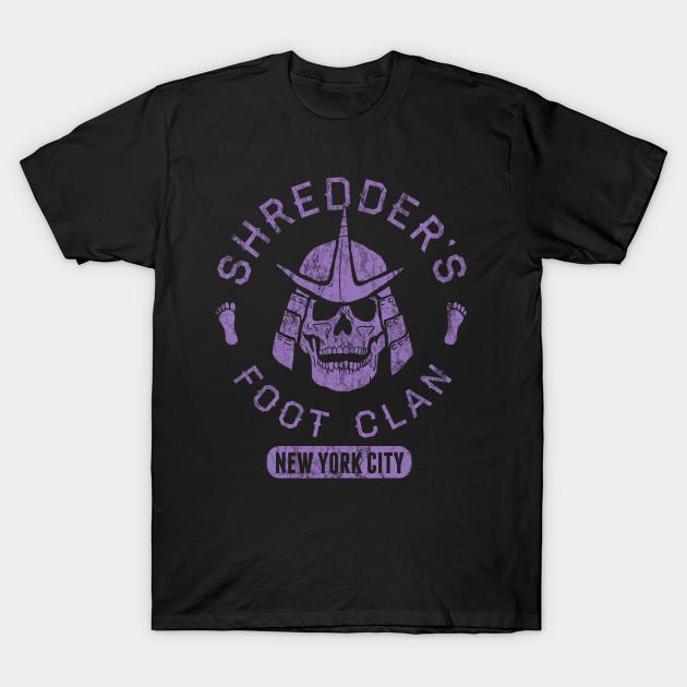 Asian Size Men Print T-shirt Bad Boy Club: Shredder'S Foot Clan No-Cut Heat Transfer Print Cotton Tshirt
