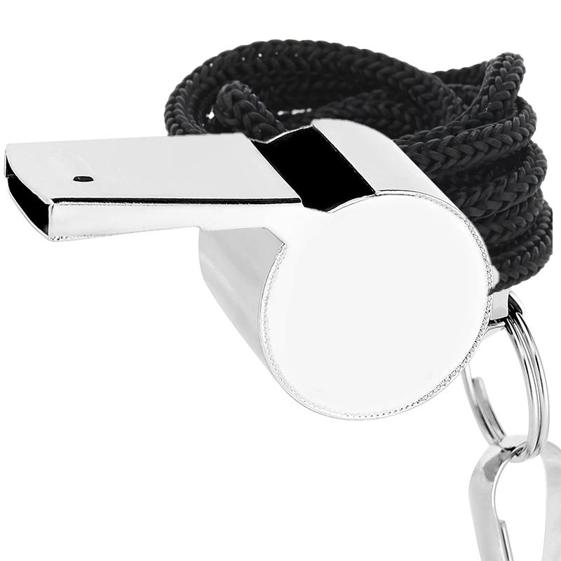 Уличный свисток для выживания Высококачественный свисток из нержавеющей стали Черный Розово-золотой Свисток на шею Спортивный свисток Свисток спасателя