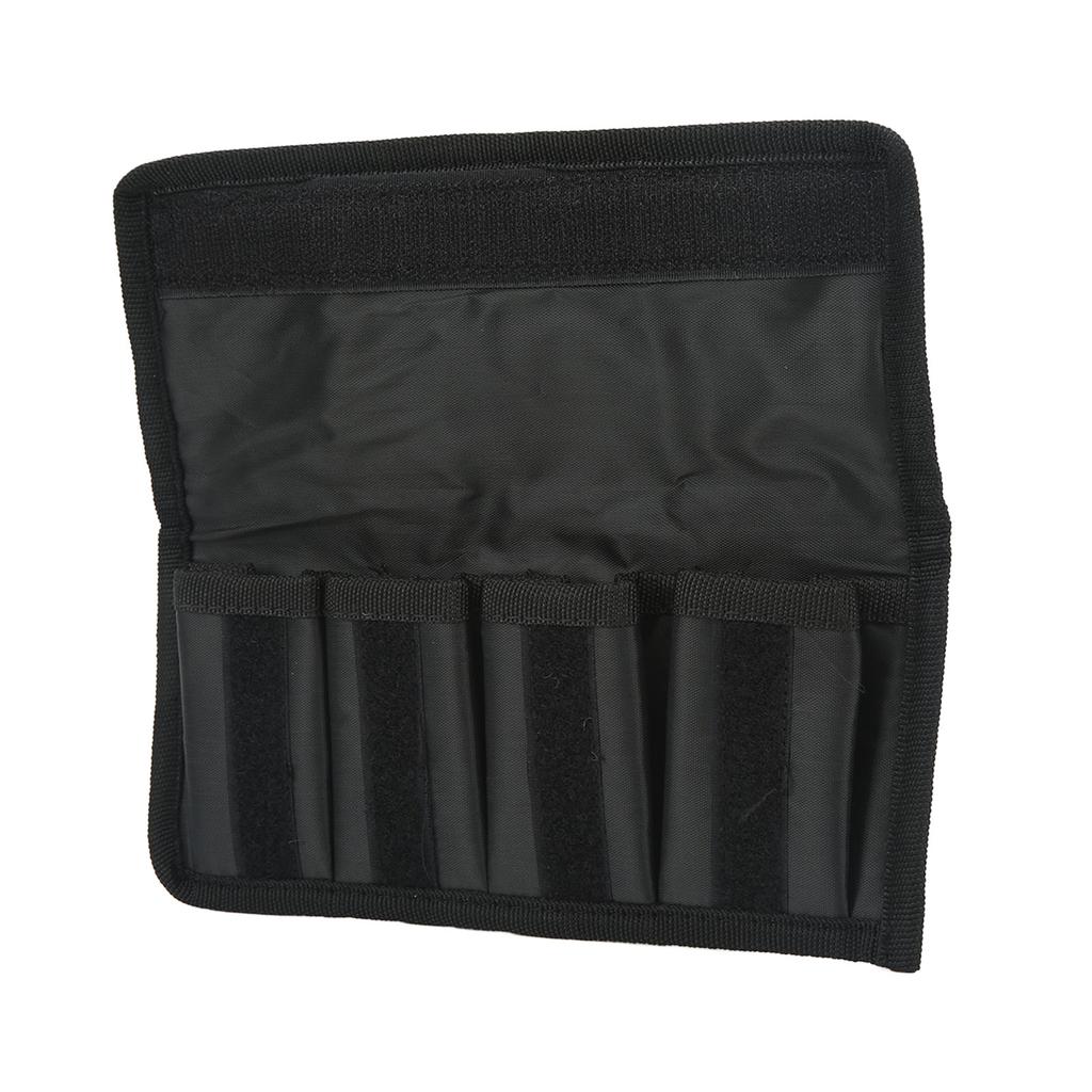 Сумка для хранения аккумулятора из нейлона с застежкой-молнией и 4 небольшими сетками внутри. Портативная сумка для хранения карт памяти.