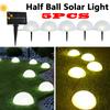 LED Solar Garden Lights 5Pcs Half Ball Shaped Lawn Lights Outdoor Waterproof Landscape Lamp for Yard Driveway Patio Lighting
