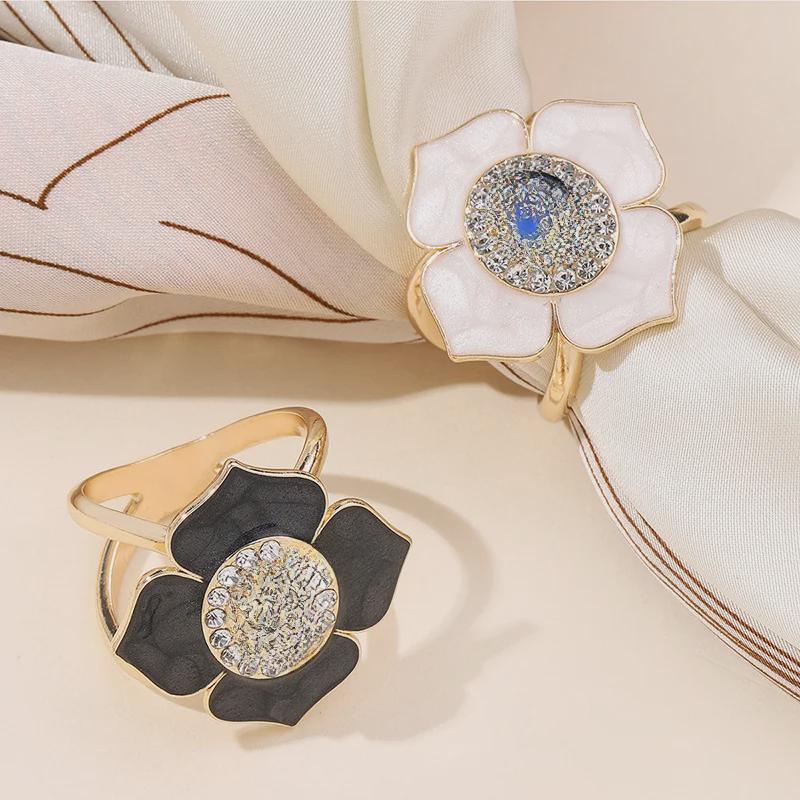 Elegant Gem Scarf Buckle: High-end Women's Accessory for Scarves, Small Square Towels, Coats & Belts