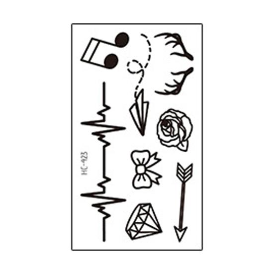 Тотемная татуировка водонепроницаемый безопасный черный цвет Популярная одноразовая наклейка на руку для вечеринки