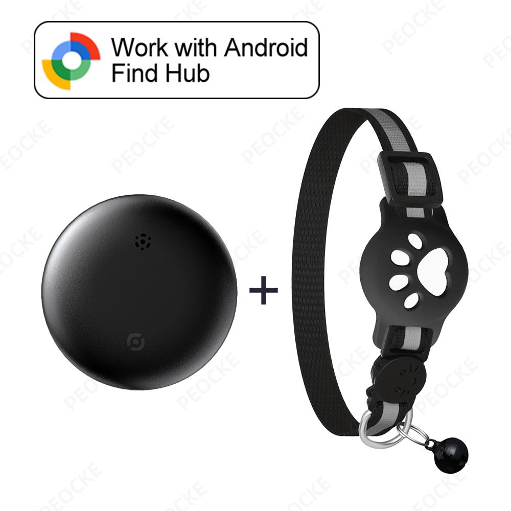 Anti-Lost Cat Collar for Smart Tag GPS Tracker Protective Case With Bell Cats Necklace Bluetooth Tracker Tag for Android2