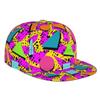 Ретро 80-е 90-е Кепка с прямым козырьком Унисекс Snapback Бейсболка Хип-хоп Стиль Прямой козырек Однотонная Регулируемая Черная