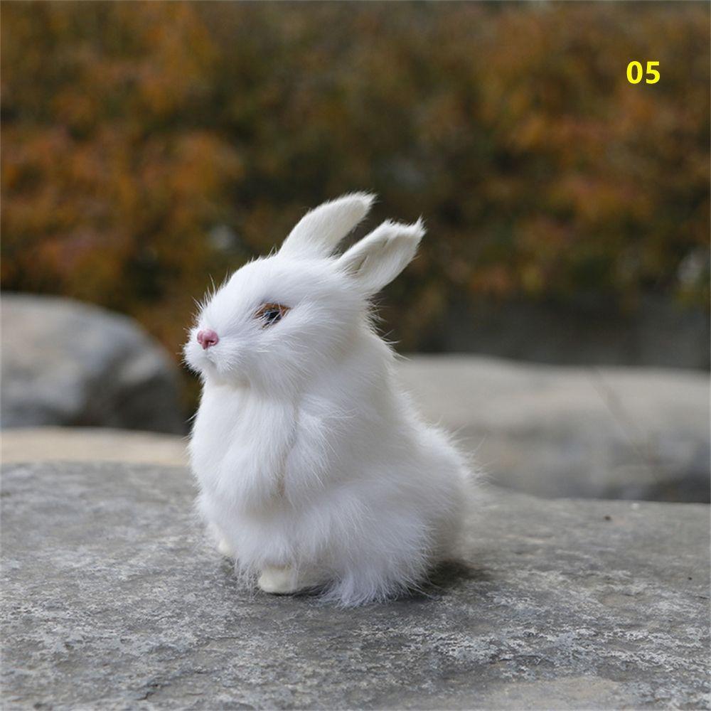Decoration Lifelike Animal Desktop Furnishings Plush Toys Easter Rabbits Simulation Rabbit Model