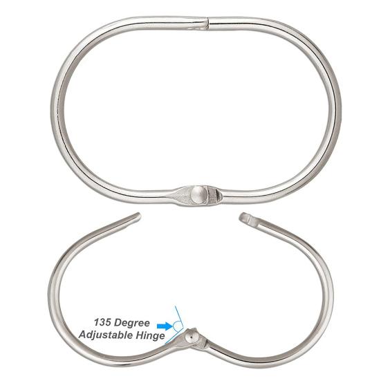 10 шт., кольца для занавески для душа в ванной, металлические крючки для душа, плотно закрытые, гладкие, скользящие кольца для занавесок с защитой от падения