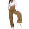 Autumn High Waist Casual Pants Womens 2023Solid Color Corduroy Pants Loose Straight Trousers Women Winter Pantalon 23643