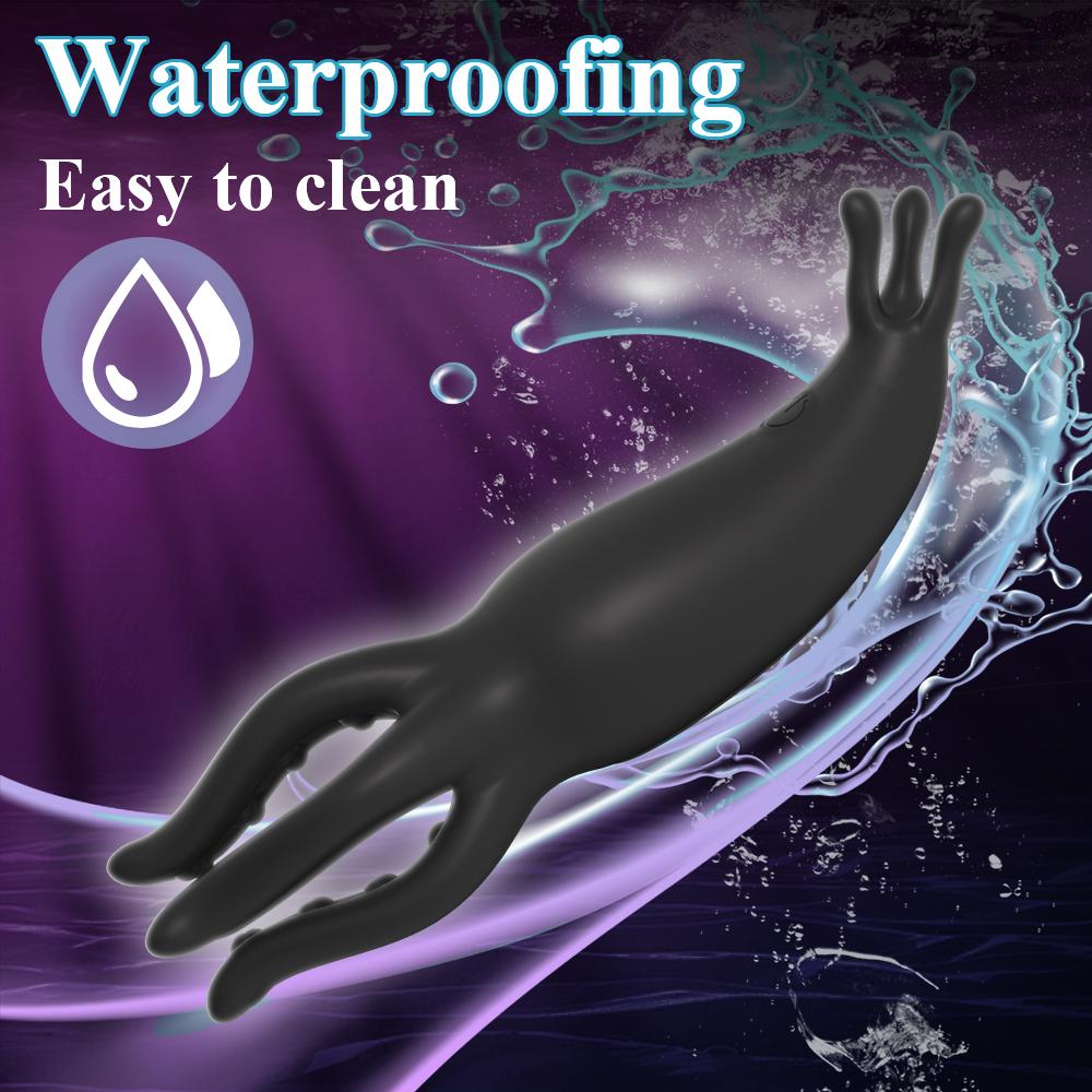 Тренажер для стимуляции головки полового члена Вибратор для мужчин Тренажер для задержки пениса Длительная мастурбация Массажер Вибрационный Тренировка выносливости Секс-игрушка