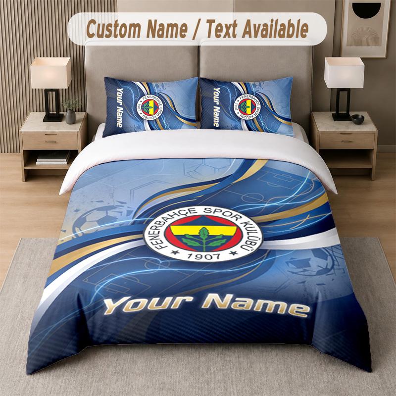 Fenerbahçe FC Design Bedding Set Custom Text 1 Duvet Cover & 2 Pillow Cases