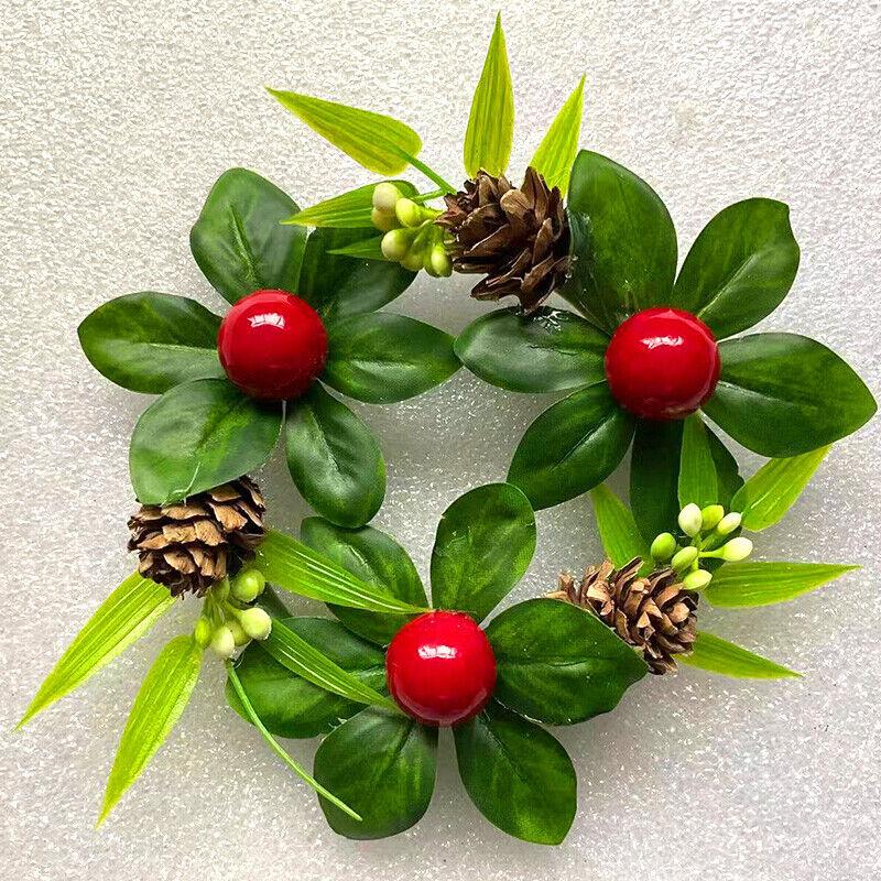 Christmas Window Berry Pine Small Wreath Hanging Decorations XMAS Home Garland