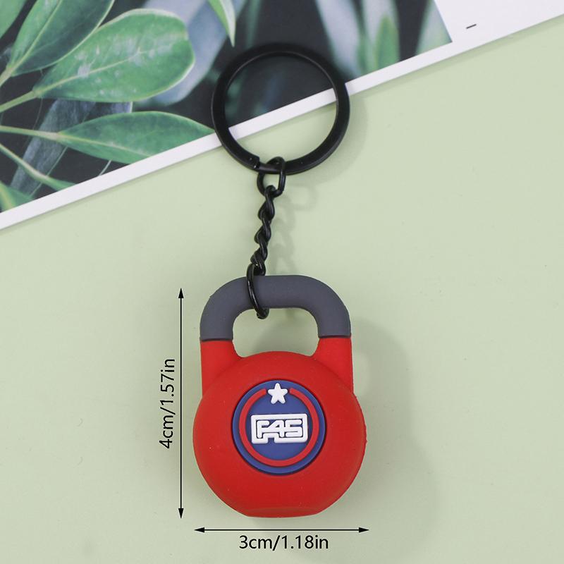 3D брелок для ключей в виде гири для женщин, симпатичный брелок для ключей от автомобиля, спортивный брелок из ПВХ, креативный брелок для сумки