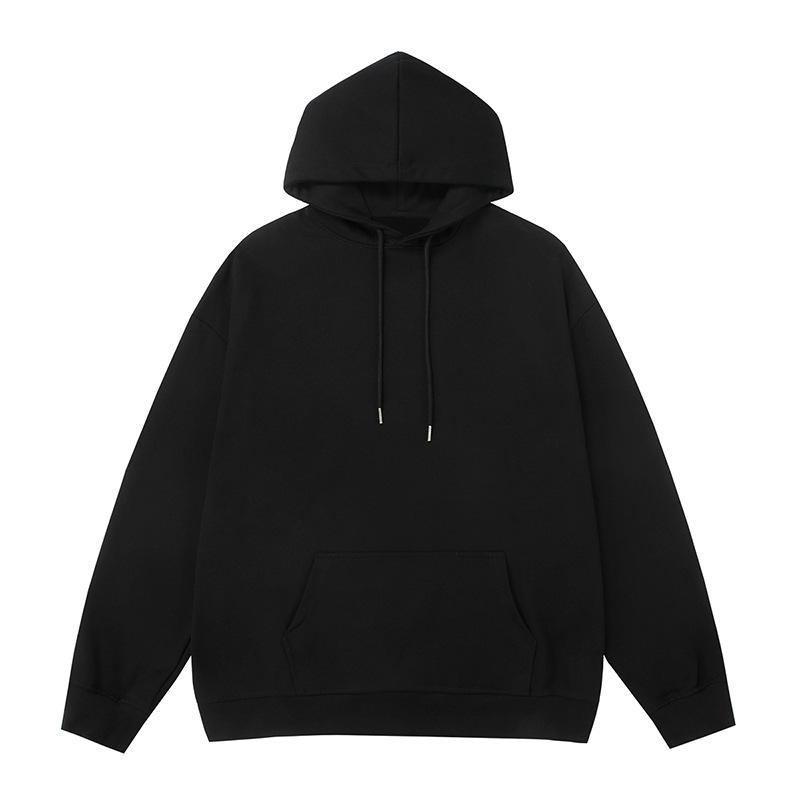 Retro Simple Solid Color Autumn Hooded Sweatshirt for Men and Women Loose and Versatile Bottoming Hoodie
