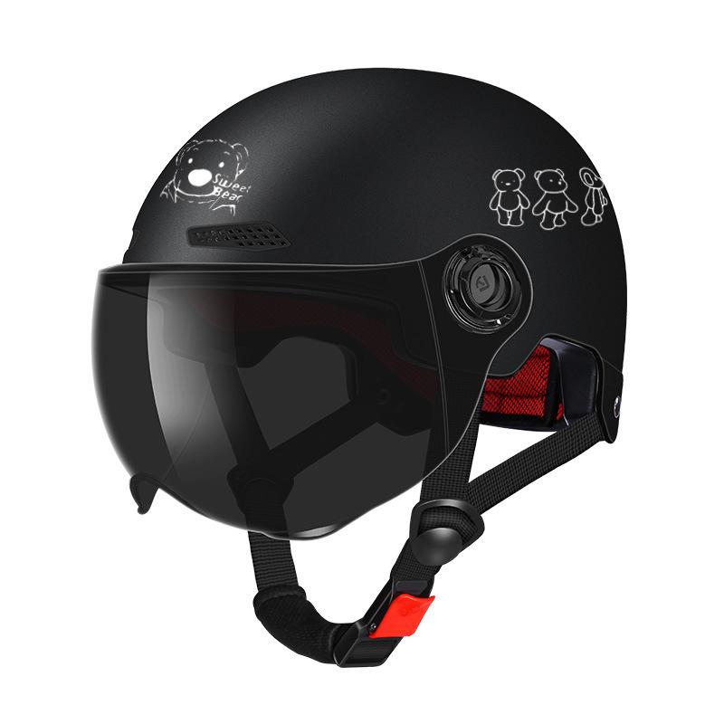 Велосипедный шлем Электромобиль Женский Осенне-зимний Теплый Мотоциклетный Мужской Защитный шлем Летний Четыре сезона Половина шлема