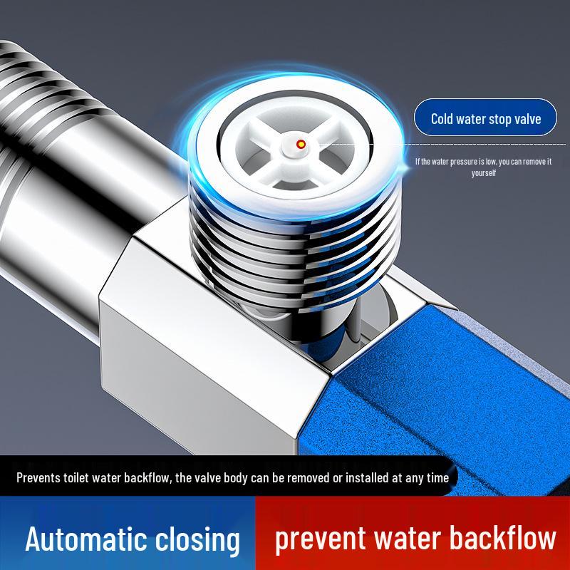 All-Copper Quick-Open Universal Angle Valve for Kitchen and Toilet (4-Point, Cold and Hot)