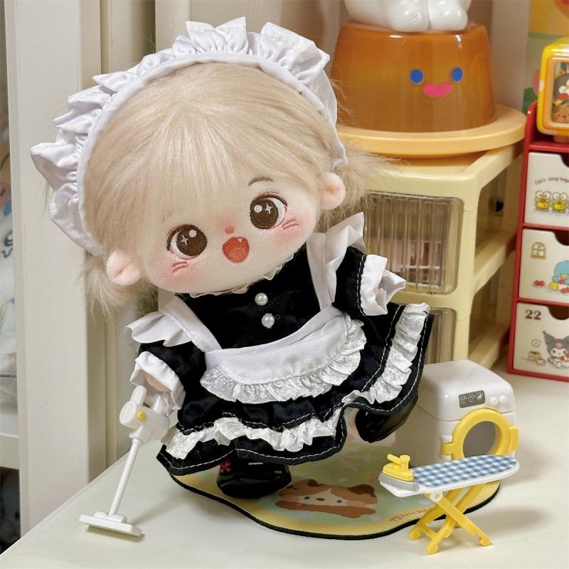 2025 New 20cm Plush Dolls Clothes Skirt with Headband Fashion 20cm Plush Doll Clothes Accessories