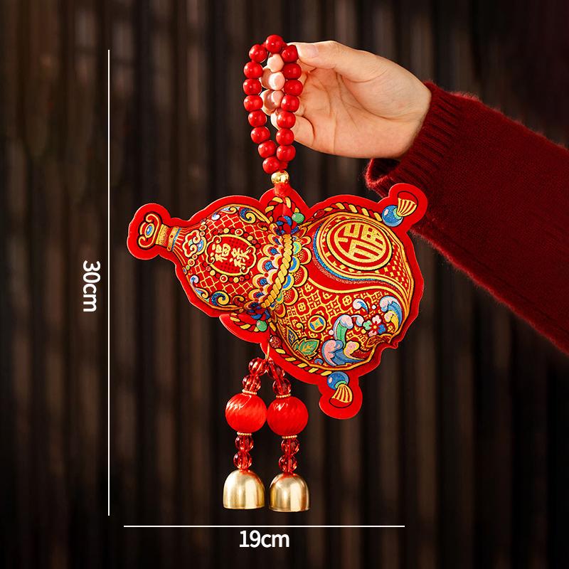 Chinese New Year Decorations 2026 Lucky Fortune Hanging Pendants Traditional Spring Festival Living Room Hanging Ornaments