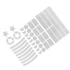 42pcs Reflective Stickers Safety Warning Strips Waterproof Night Visibility Stickers for MTB Scooter Helmet Car