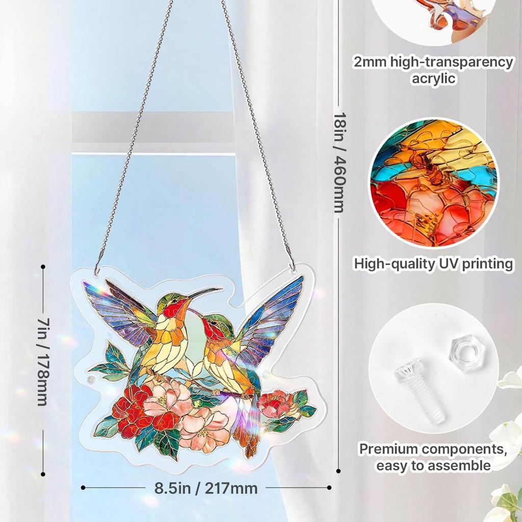 Acrylic Puzzles Toy Double Sided Sun Catcher Acrylic Puzzles DIY Creative Jigsaw Puzzle Pendant for Women Men Mom Birthday Gift