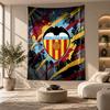 Decorative Tapestry,Valencia FC Printed Wall Art, Lightweight Wall Hanging For Bedroom Background