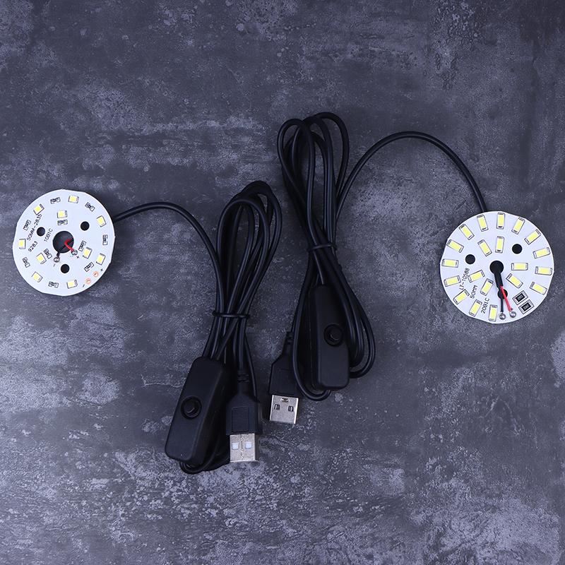 1 шт. USB-штекер DC5V Источник света LED Светодиодные бусины SMD 5730/2835 Кольцевой чип С черным кабелем 1,5 м с переключателем 3/5/10 Вт Белый свет