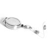 Round Metal Badge Reel 60cm Retractable Nylon Cord Smooth Metal Shell Keychain Card Holder Accessories