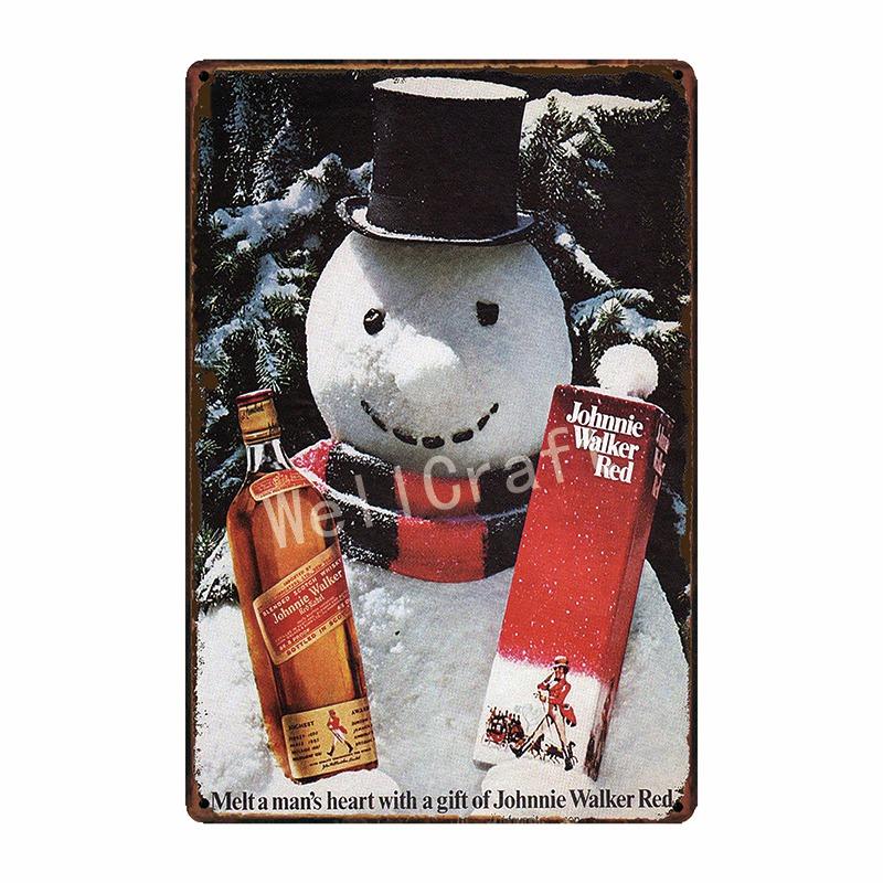 [ WellCraft ] johnnie whisky Metal Sign Wall Plaque Painting FG-237