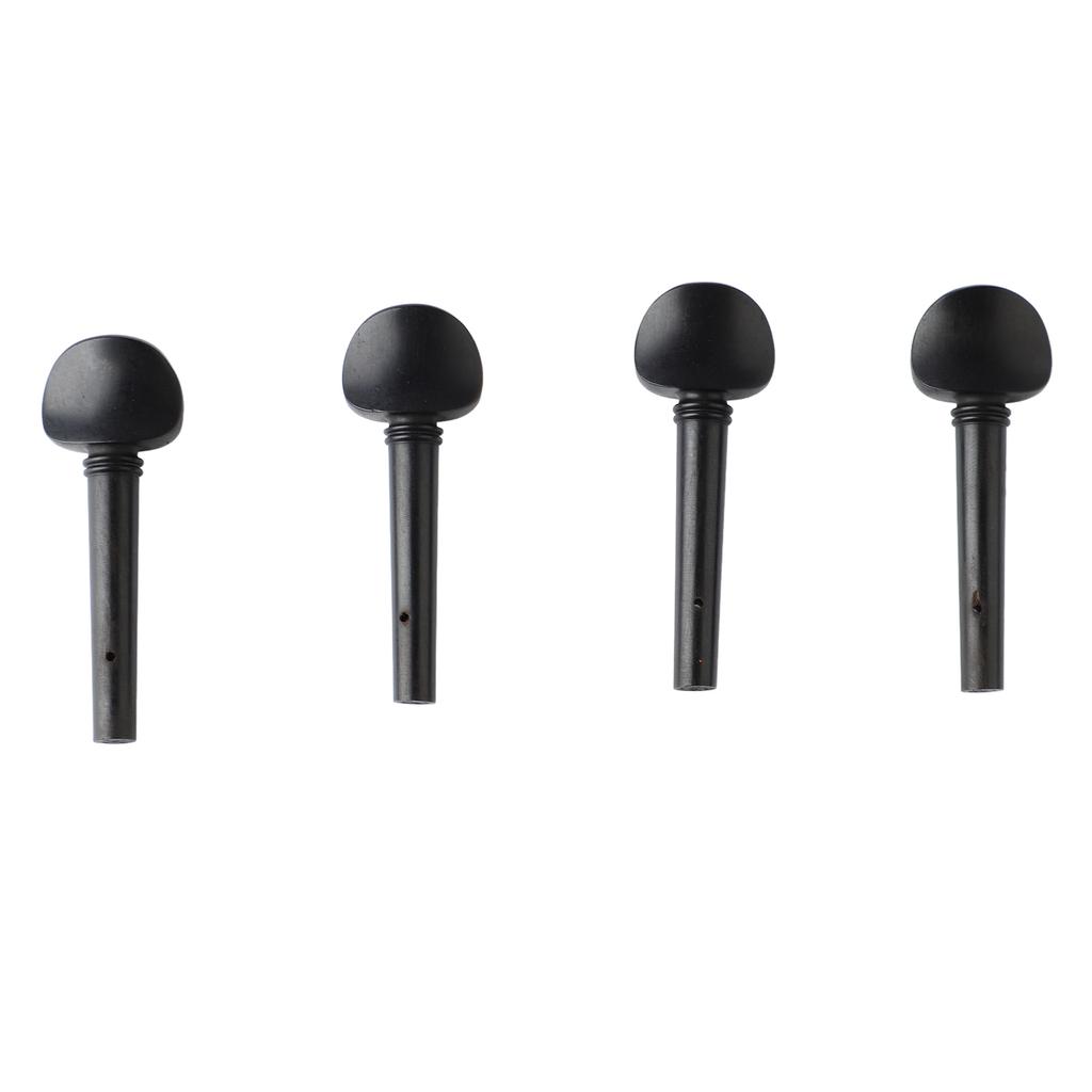 4PCS Viola Tuning Pegs Ebony Punching String Shaft Peg Replacement Violin Accessories Black