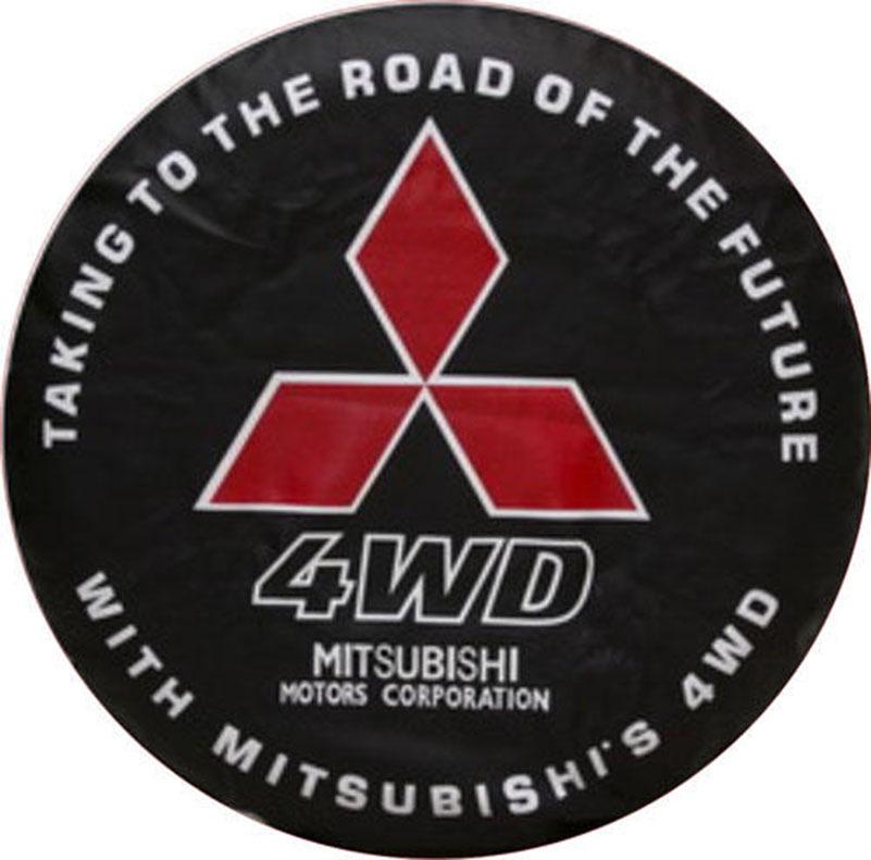 Черно-золотой чехол на запаску из ПВХ-кожи для Mitsubishi Pajero V73 Cheetah - Универсальная посадка для внедорожников.