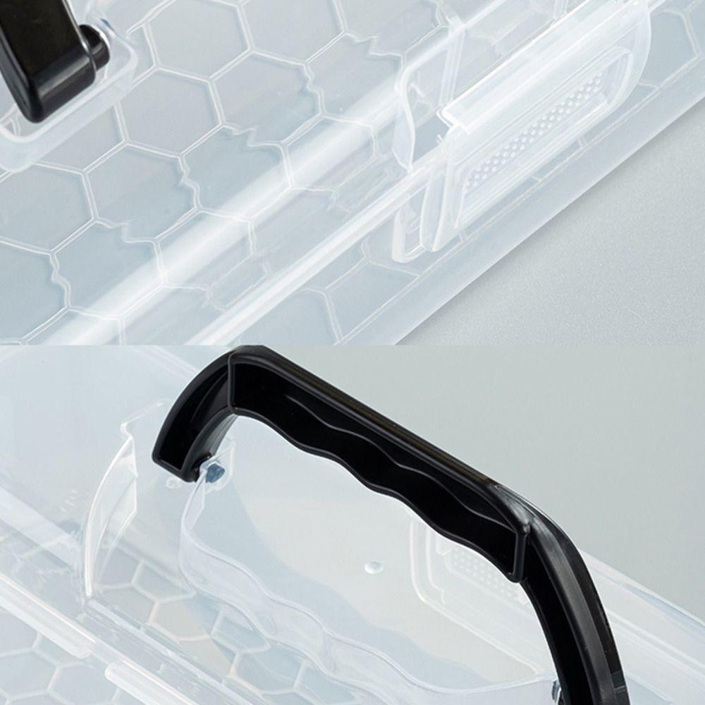 Clear Clear Storage Box with Handle Marker Pen Storage Holder Painting Brush Case Art Students