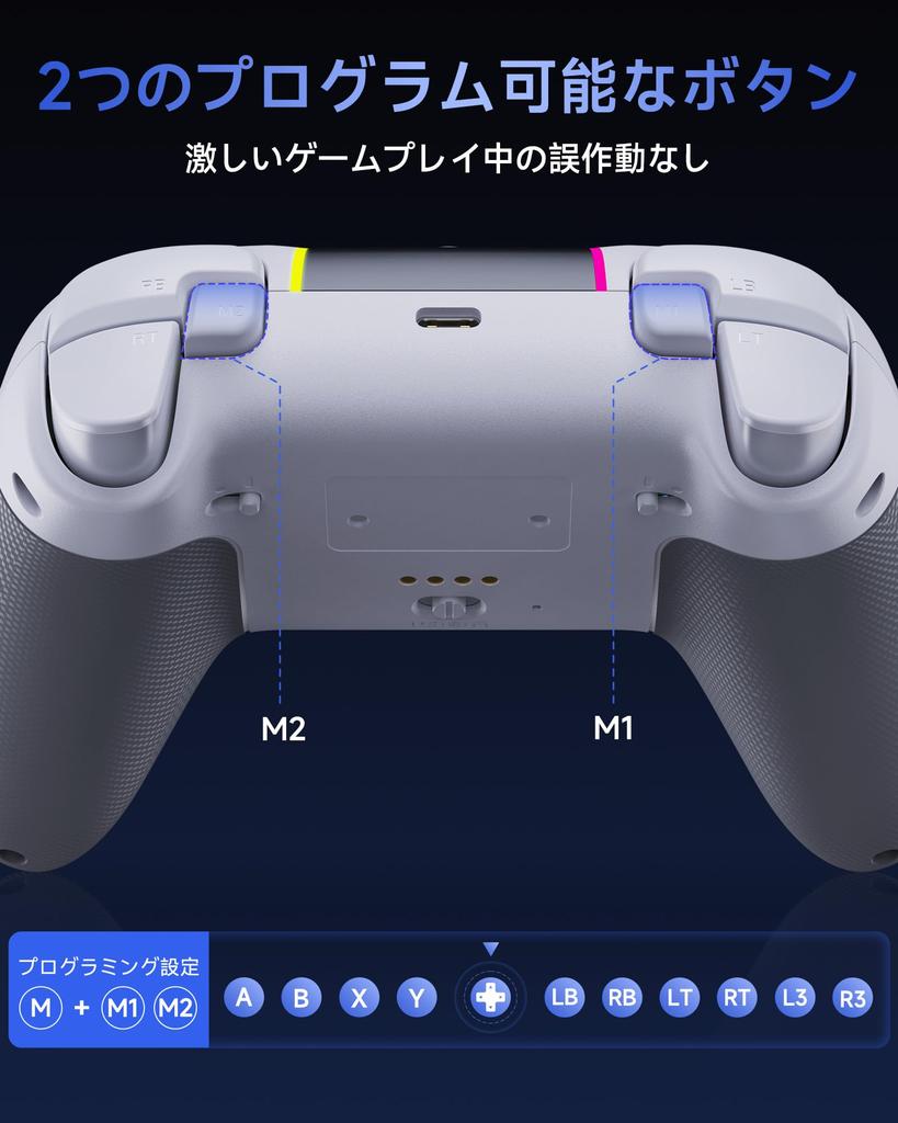 Беспроводной ПК-контроллер EasySMX X05PRO с частотой опроса 1000 Гц, RGB-подсветкой для Steam, Switch и ПК, триггеры двойного уровня, частота, подсветка, кнопки с мягким тоном,