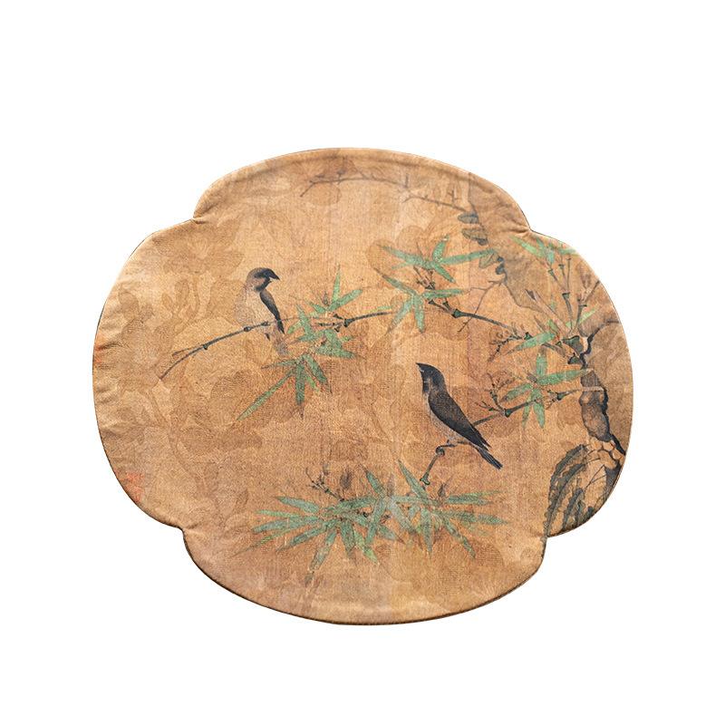 Винтажный сухой чайный коврик, настольный коврик в китайском стиле дзен, хлопковая и льняная ткань ручной работы, художественный коврик для горшка, коврик для чашки, скатерть для чайного стола