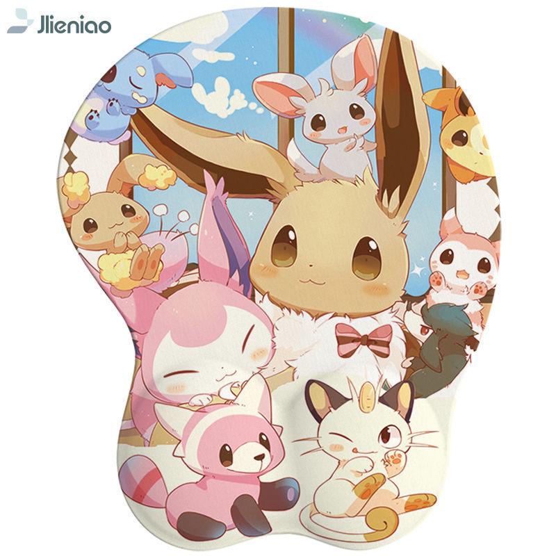 3D Милый Мультяшный Силиконовый Коврик для Мыши с Подставкой для Запястья из Пены с Памятью