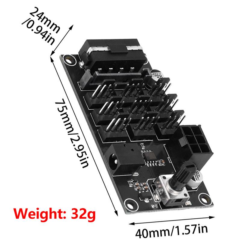 Регулятор скорости вращения вентилятора 1-Wire PWM с ручным потенциометром. Регулятор скорости вращения вентилятора. Поддержка нескольких 1-контактных PWM-вентиляторов охлаждения.