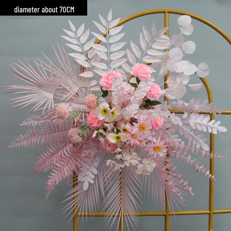 Wedding Aisle Floral Arrangement: Artificial Flower Basket & Row Decoration