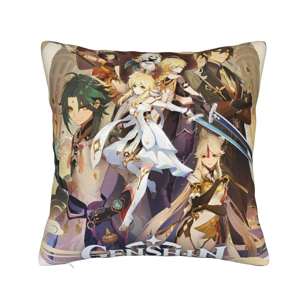 Genshin Sucrose Pillowcase Printed Fabric Cushion Cover Decorations kawaii game anime online games Pillow Case Cover Home Zipper