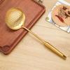 1Pc Golden Stainless Steel Long Handle Cooking Utensils Rice Spoon Soup Ladle Pancake Spatula Colander Gadgets for Kitchen