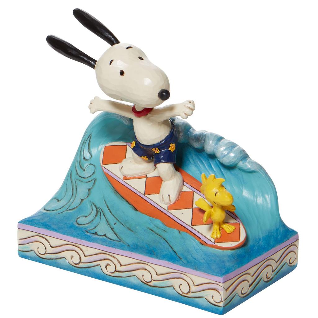enesco Jim Shore Snoopy Woodstock Surfing 6010114 &