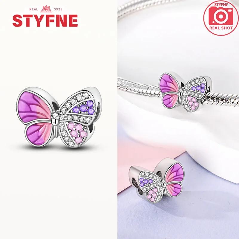 New Silver 925 Blue Dragonfly Butterfly Charms Beads Fit Bracelet for Women DIY Fine Jewelry Accessories Beads Gifts