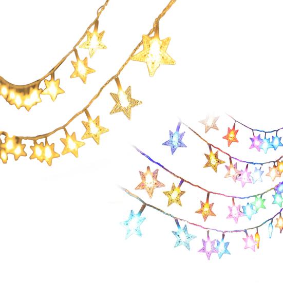 LED Star String Lights Flexible Design Energy-Saving Waterproof Indoor Outdoor Hanging Fairy Lights Holiday Party Decoration