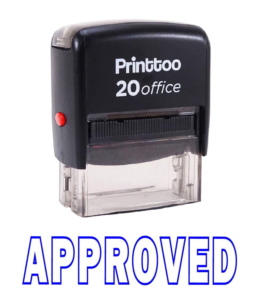 Printtoo Custom Stamp Self Inking APPROVED Rubber Stamp Office