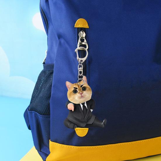1 шт/3 шт брелок для ключей с изображением кота акриловый мультяшный костюм кота брелок для рюкзаков сумок сотовых телефонов украшения
