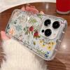 Прозрачный Чехол для Телефона с Цветами и Растениями для iPhone 16 16e 15 14 13 12 11 Pro Max X XS XR XSMax 7 8 Plus Противоударный Мягкий Чехол из ТПУ