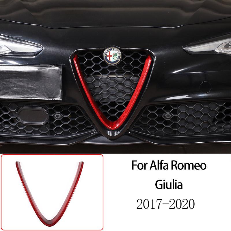 For Alfa Romeo Giulia 2017-2025 Red Real Carbon Fiber Car Interior Trim Sticker Accessories Car Modification