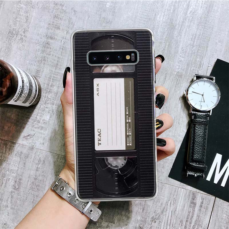 Винтажный чехол для телефона с магнитной лентой и кассетой для Samsung Galaxy S20 FE S10 Plus S21 S22 Ultra S10E S9 S8 S7 Edge J4 + чехол Fundas