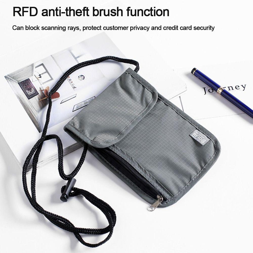 Nylon Document Pouch Multi-Functional Passport Bag Portable Packet Travel